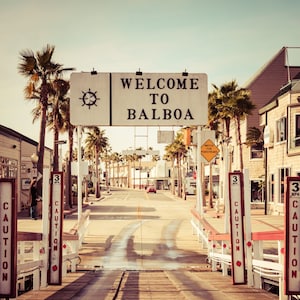 Newport Beach Print: Balboa Island Ferry, Newport Beach Poster, Orange County CA, Newport Beach Photo, Southern California Wall Art Retro