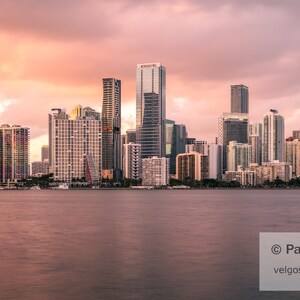 Miami Skyline Poster: Florida Home Decor, City at Night Print, Downtown Canvas, Miami Wall Art, Cityscape Photo, Florida Artwork, Miami Gift