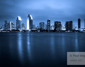 San Diego Skyline Art Print: San Diego City Prints, San Diego Skyline Canvas Wall Art, Southern California Artwork, San Diego Poster