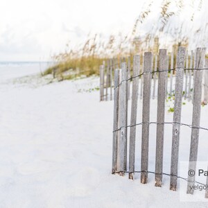 Beach Fence Print: Pensacola Beach Art, Beach Fence Poster; Gulf Coast Florida Beach Wall Art, Pensacola Beach FL, Florida Beachscape Poster