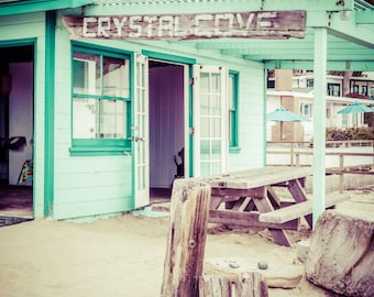 Crystal Cove Art: Newport Beach Poster, Crystal Cove Print, Southern California Wall Art, Newport Beach Canvas, Orange County CA, Retro Art