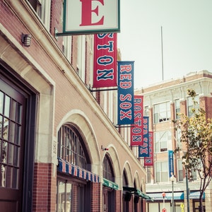 Fenway Park Print: Fenway Park Poster, Boston Red Sox Gifts, Fenway Park Wall Art, Boston Red Sox Retro, Boston Sports Art Baseball Ballpark