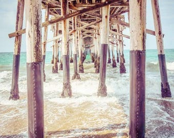 Newport Beach Pier Print: Orange County Pier, Southern California Piers, Ocean Pier Wall Art,  Newport Beach CA, Pier Photography Artwork