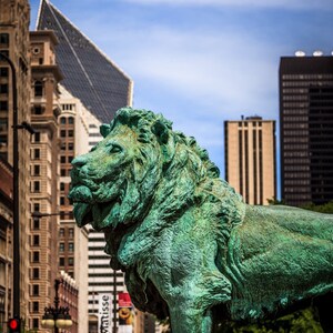 Chicago Art Institute Poster: Chicago Art Institute Lions, Downtown