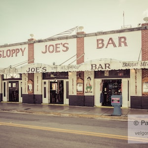 Sloppy Joes Key West Print: Florida Keys Wall Art, Sloppy Joes Poster, Key West Canvas, Retro Vintage Decor, Florida Poster, Key West Gifts
