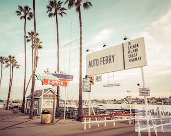 Newport Beach Print: Balboa Island Ferry, Newport Beach Canvas, Orange County CA, Newport Beach Poster, Southern California Wall Art Gift