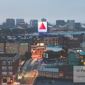 Boston Skyline Print: Boston Citgo Sign, Citgo Sign Poster, Boston ...