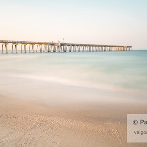Panama City Beach Pier Print: Florida Beach Prints, Panama City Beach FL Canvas Wall Art, Florida Landscape Poster, Coastal Home Decor