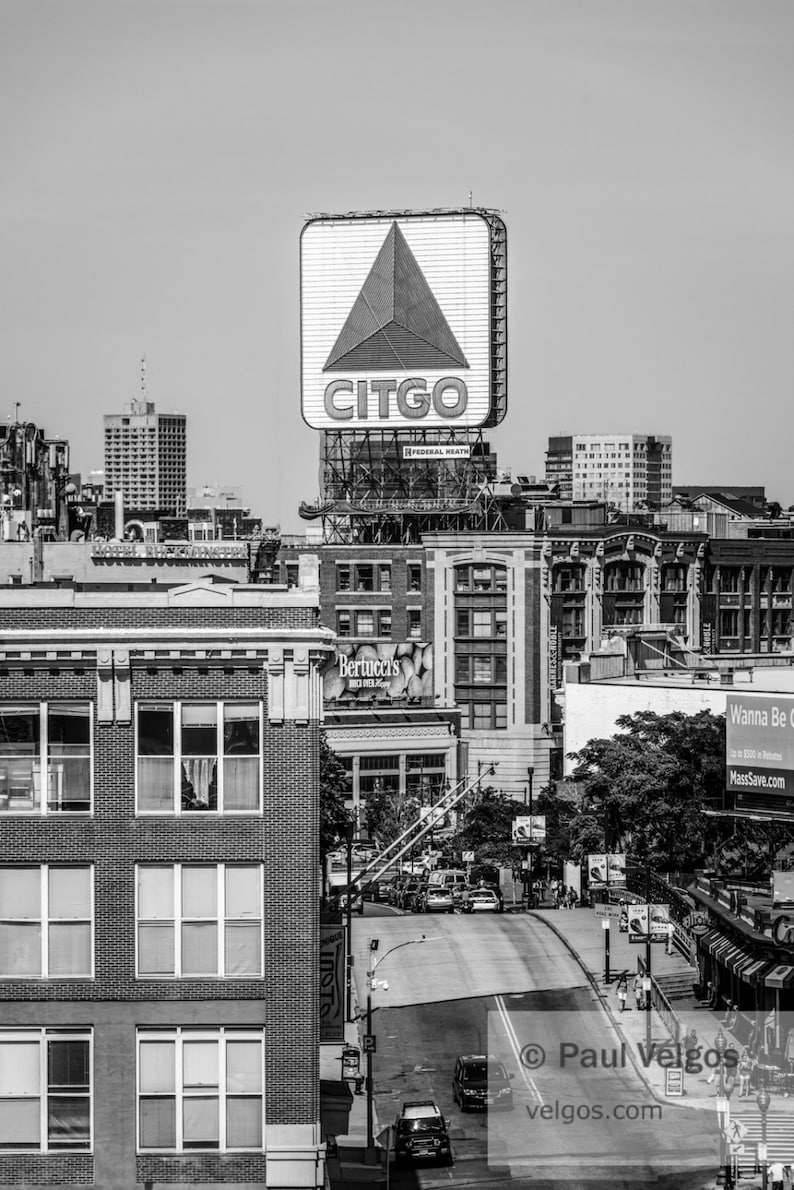 Citgo Sign Poster: Boston Citgo Sign Boston Skyline Print - Etsy