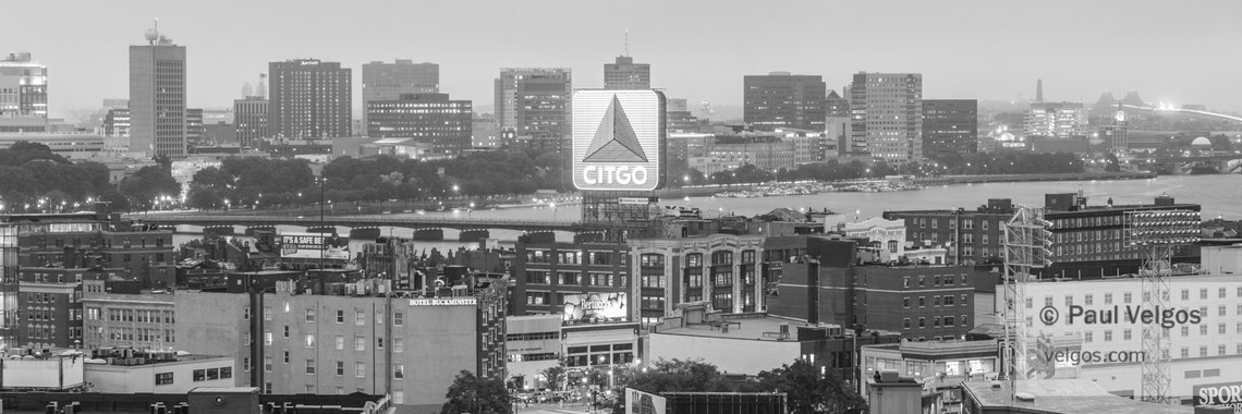 Boston Skyline Print Boston Citgo Sign Extra Large Wall Art - Etsy