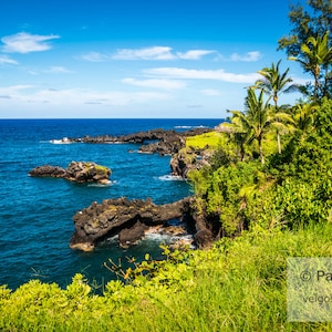 Maui Wall Art Print: Road to Hana Photo, Maui Sea Arch Poster, Maui Hawaii Gifts, Waianapanapa Park, Road to Hana Art, Hawaiian Canvas Art