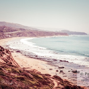 Crystal Cove Art: Newport Beach Print, Southern California Coast Art, Newport Beach Canvas, Orange County CA, Newport Beach Poster Retro image 1