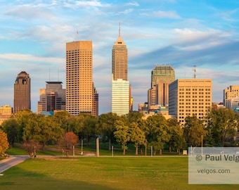 Indianapolis Skyline Wall Art: Indiana Canvas Decor, Indianapolis Photo, Indy Cityscape Print, Indianapolis Poster, Indiana City Artwork