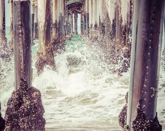 Ocean Pier Wall Art: Newport Beach Pier Print, Southern California Piers, Orange County Pier, Newport Beach Canvas, Pier Photography Artwork
