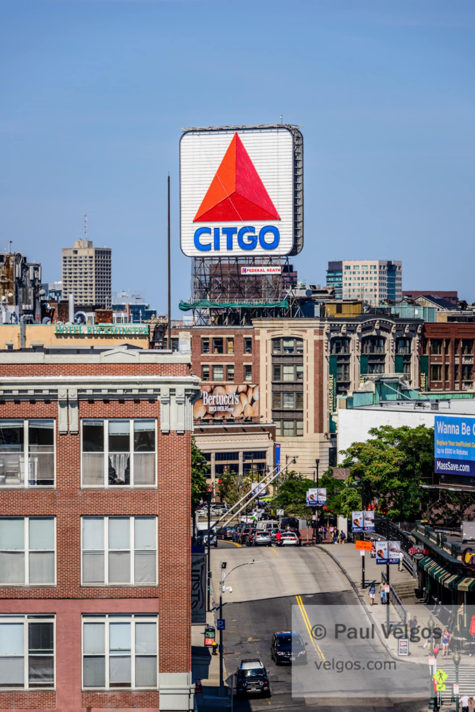 Boston Print Citgo Sign Boston Downtown Boston Etsy