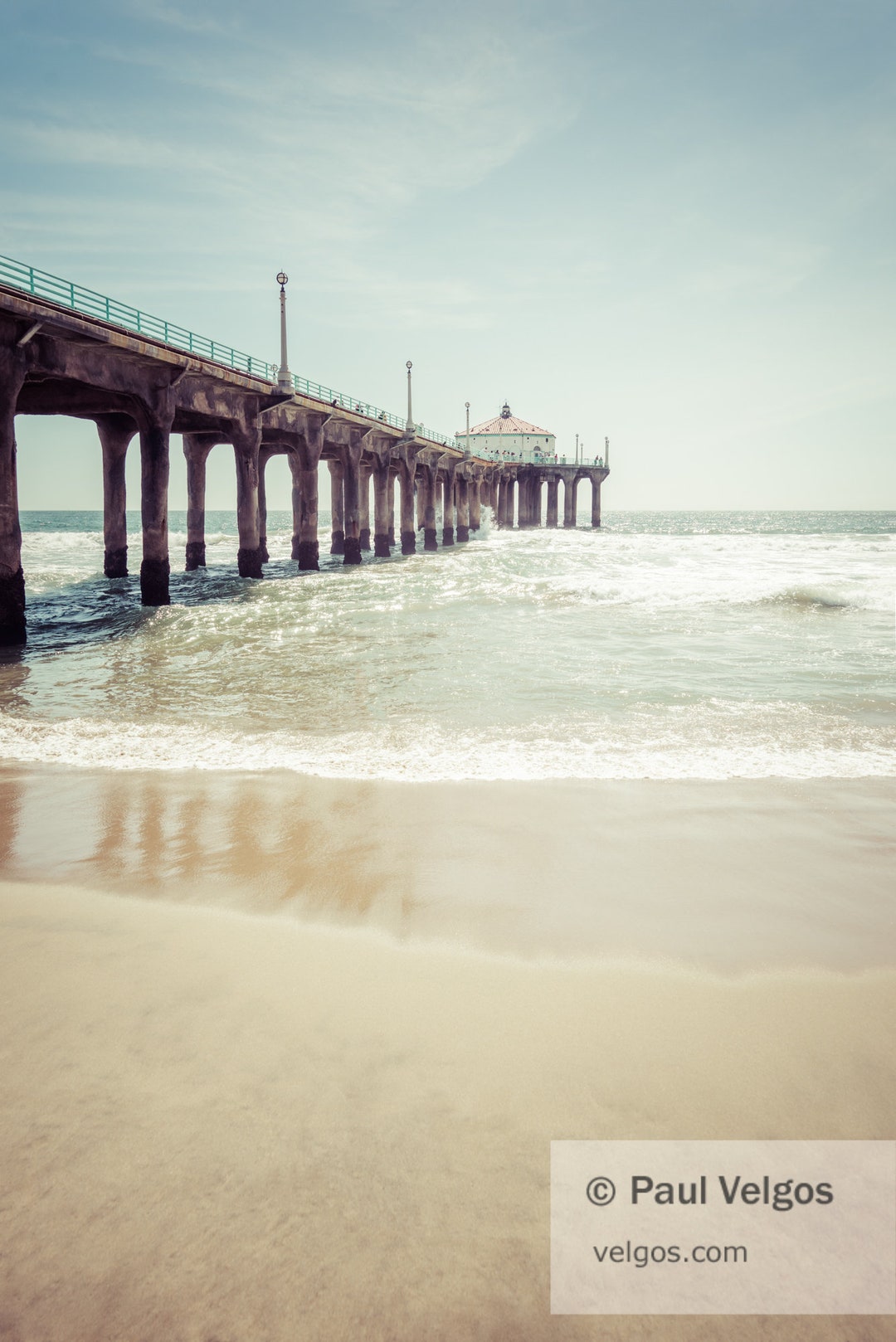 Manhattan Beach Pier Art Print Southern California Canvas Wall Art