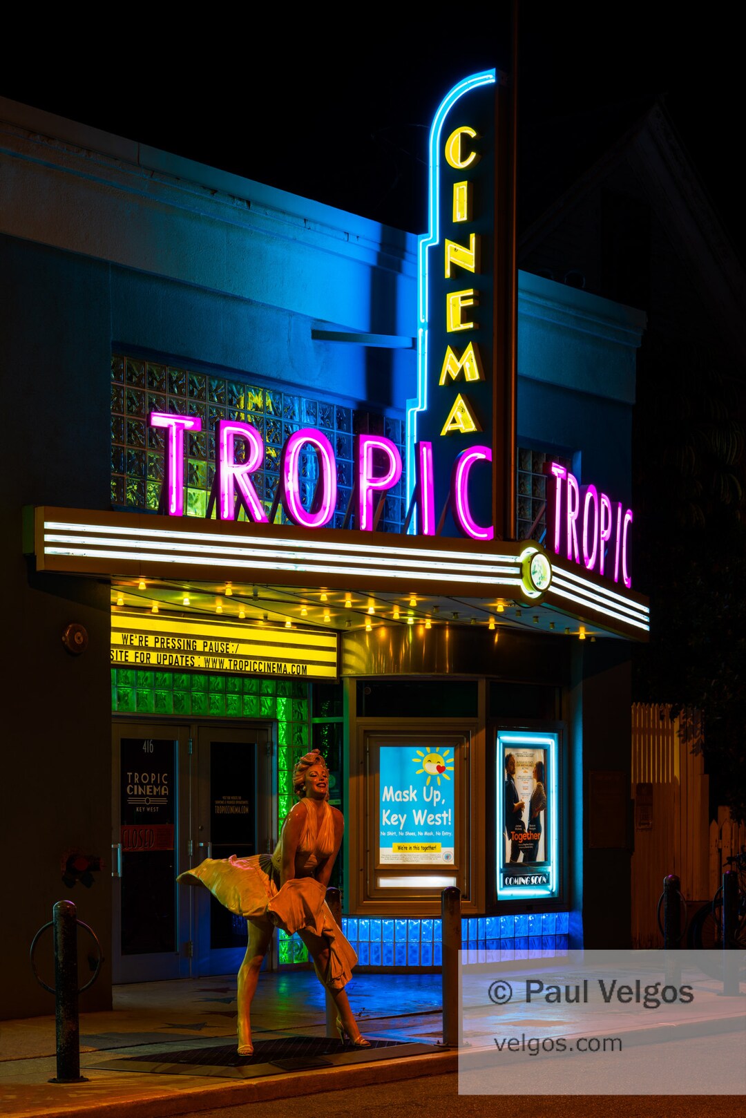 Key West Print Key West Artwork, Key West Wall Art Gift, Florida Keys Poster, Tropic Cinema