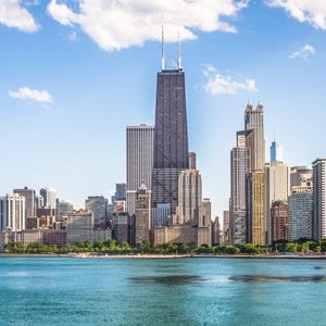 Chicago Skyline Print: Chicago Skyline Canvas Wall Art, Chicago Skyline Wall Decor, Downtown Chicago Art, Cityscape Poster, City Photography image 2