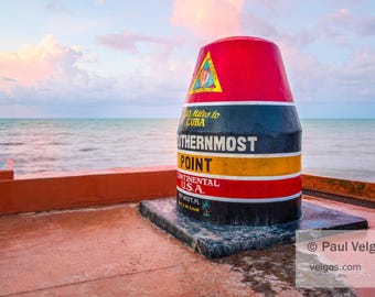 Southernmost Point Buoy Print: Key West Poster, Florida Keys Picture, Key West Wall Art, Southernmost Point Photo, Florida Keys Artwork