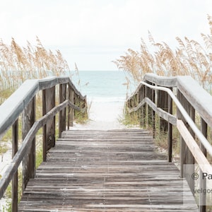 Beach Entrance Print: Pensacola Beach Art, Beach Boardwalk Art, Pensacola Beach Photo, Gulf Coast Florida Canvas Artwork, Coastal Home Decor