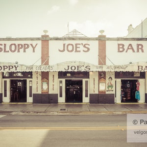 Sloppy Joes Key West Print: Florida Keys Poster, Sloppy Joes Photo, Key West Canvas, Retro Vintage Decor, Florida Wall Art, Key West Gifts