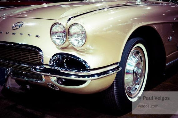 Corvette Art – Chevy Corvette Print, Chevrolet Gift, Large Canvas Prints, Garage Decor, Mancave Wall Art, Car Photography, Black and White
