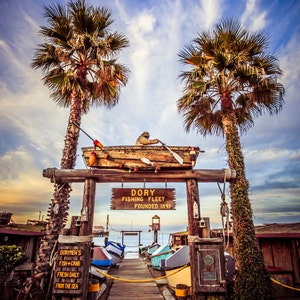 Newport Beach Print: Dory Fishing Fleet, Orange County Prints, Newport Beach Canvas, Southern California Wall Art, CA Historic Landmark