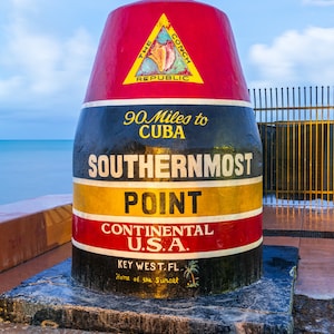 Southernmost Point Buoy Print: Key West Poster, Florida Keys Wall Art, Conch Republic Photo, Florida Home Decor, Vertical Photography