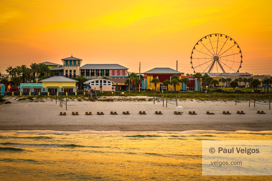Panama City Beach Print Florida Wall Art, City Skyline Canvas Print