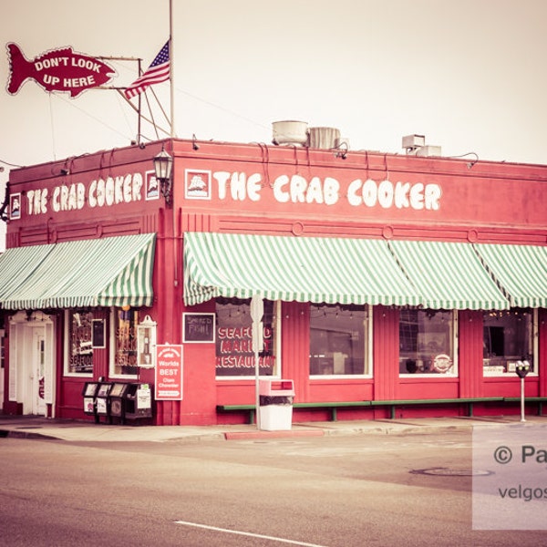 Crab Cooker Poster: Newport Beach Print, Orange County CA, Newport Beach Canvas, Southern California Wall Art, Newport Beach Gift, Retro Art