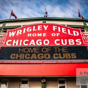 Wrigley Field Sign Print: Wrigley Field Sign Poster, Chicago Cubs Gifts, Wrigley Field Canvas, Chicago Cubs Artwork, Chicago Sports Wall Art