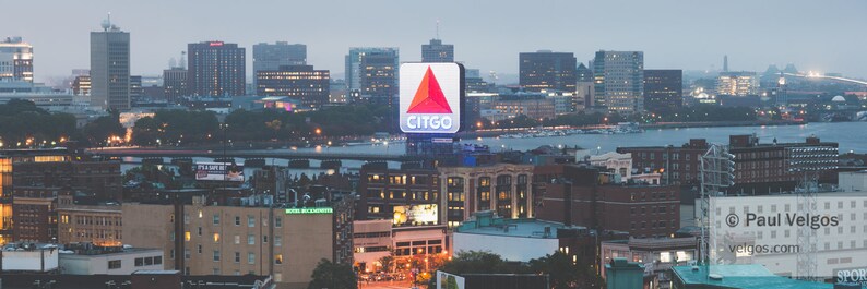 Boston Skyline Print Boston Citgo Sign Extra Large Wall Art - Etsy