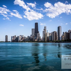Chicago Skyline Print: Chicago Skyline Canvas Wall Art, Chicago Skyline Wall Decor, Downtown Chicago Art, Cityscape Poster, City Photography image 1