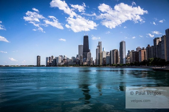 Chicago Skyline Print: Chicago Skyline Canvas Wall Art, Chicago Skyline Wall Decor, Downtown Chicago Art, Cityscape Poster, City Photography