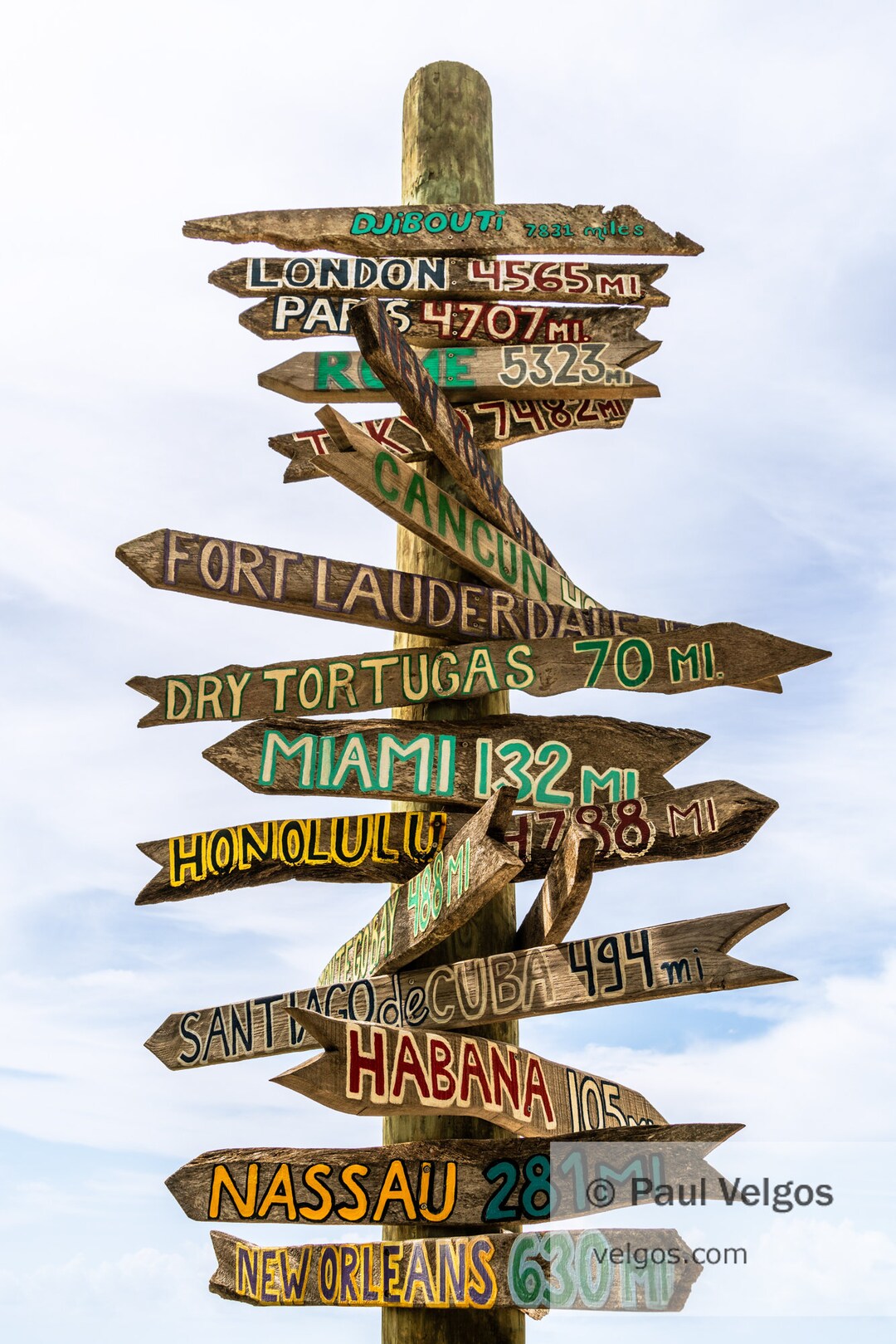 Key West Wall Art Key West Print, Key West Photos, City Miles Arrow