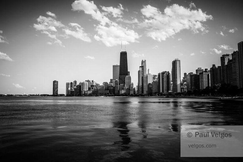 Chicago Skyline Print: Chicago Skyline Canvas Wall Art, Chicago Skyline Wall Decor, Downtown Chicago Art, Cityscape Poster, City Photography image 3