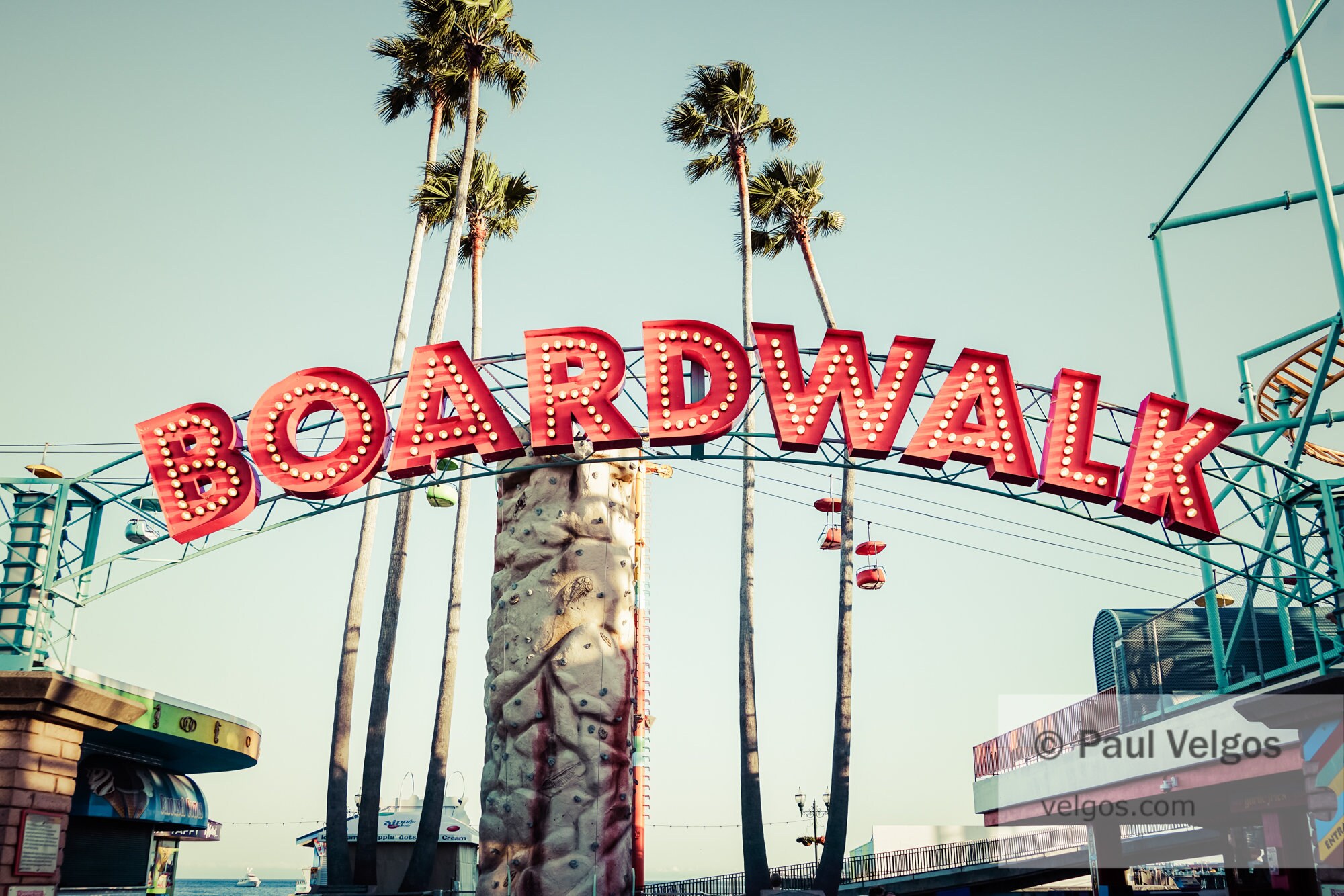 Santa Cruz Art Print Beach Boardwalk Sign Large Canvas Etsy 日本