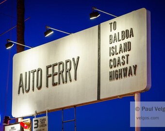 Newport Beach Print: Balboa Island Ferry, Newport Beach Canvas, Southern California Wall Art, Newport Beach Poster, Orange County Gifts