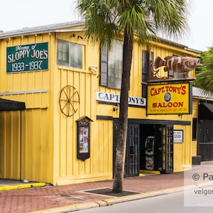 Captain Tonys Saloon Poster: Key West Photo, Captain Tony&#39;s Print, Florida Keys Artwork, Key West Wall Art, Florida Canvas Home Decor