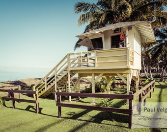 Maui Hawaii Poster: Lifeguard Tower Art, Maui Photography, Kamaole Beach Print, Hawaiian Canvas Art, Maui Hawaii Gifts, Hawaiian Artwork