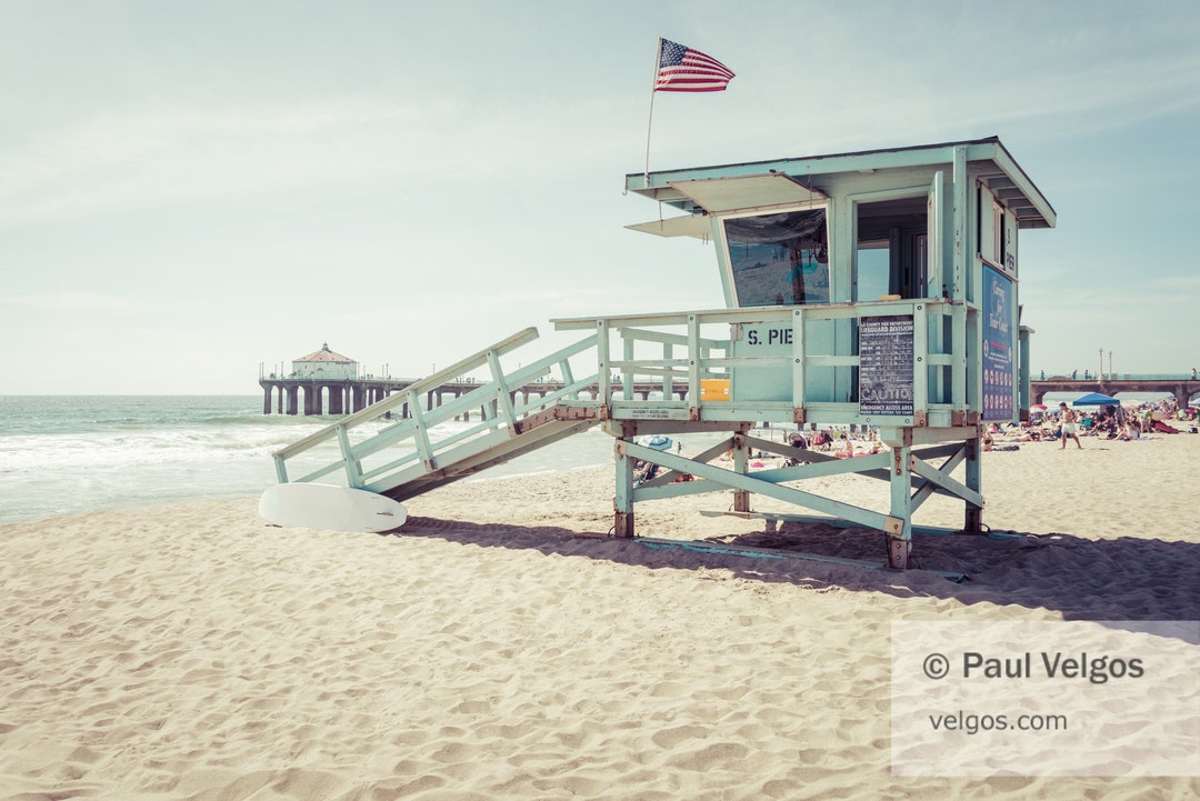 Society6 ケース Beach Life by M Studio SALE Set of 9 Prints Miami Beach Hut Lifeguard Tower Print
