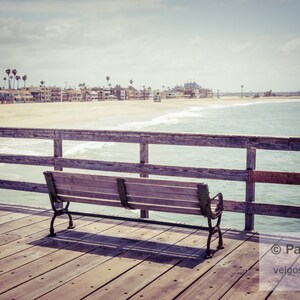Seal Beach Print: Seal Beach Pier Art, Orange County CA, Southern California Canvas, Seal Beach Poster, Retro Vintage Decor, Coastal Artwork