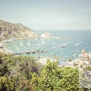 Catalina Island Art: Avalon Bay Print, Catalina Harbor Art, Santa Catalina Poster, Southern California Canvas Wall Art, Catalina Island Gift