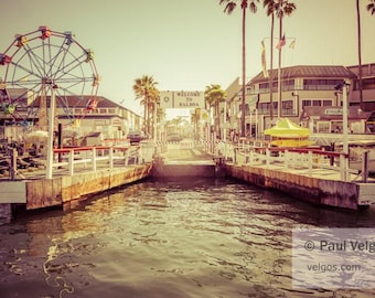 Newport Beach Print: Balboa Fun Zone Art, Balboa Island Ferry, Newport Beach Canvas, Orange County CA, Newport Beach Poster, California Gift
