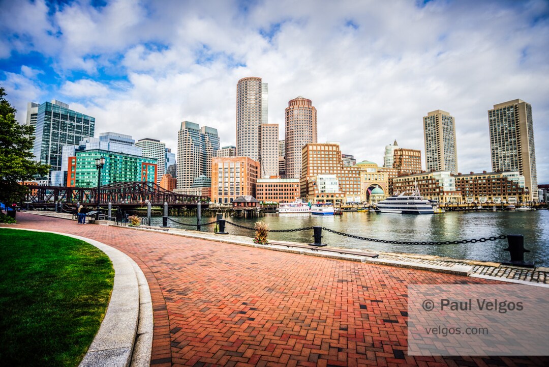 Boston Skyline Print Boston City Skyline, Boston Skyline Photo