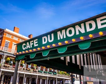 New Orleans Print: Cafe Du Monde Art, New Orleans Canvas, Louisiana Poster, French Quarter Decor, New Orleans Gifts, Louisiana Wall Art