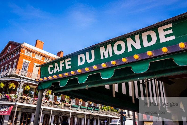 New Orleans Print: Cafe Du Monde Art, New Orleans Canvas, Louisiana Poster, French Quarter Decor, New Orleans Gifts, Louisiana Wall Art image 1