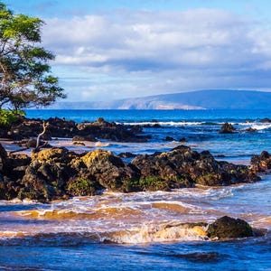 Maui Beach Print: Maui Hawaii Poster, Mokapu Beach Photo, Maui Photography, Hawaiian Canvas Art, Maui Hawaii Photo, Hawaii Home Decor Gifts image 2