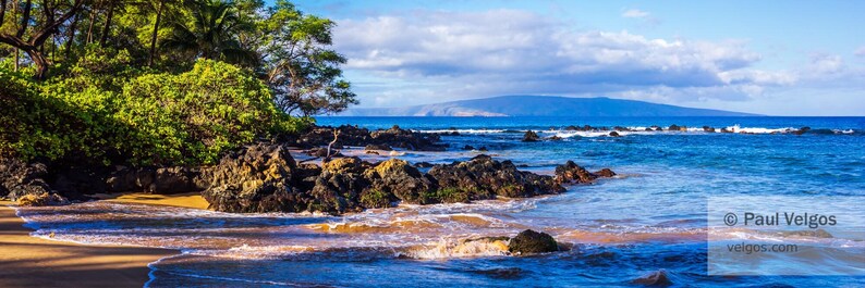 Maui Beach Print: Maui Hawaii Poster, Mokapu Beach Photo, Maui Photography, Hawaiian Canvas Art, Maui Hawaii Photo, Hawaii Home Decor Gifts image 2