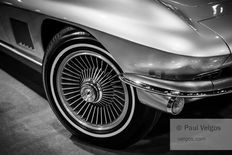 Corvette Wall Art Garage Decor Classic Car Canvas | Etsy